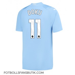 Manchester City Jeremy Doku #11 Replika Hemmatröja 2023-24 Kortärmad